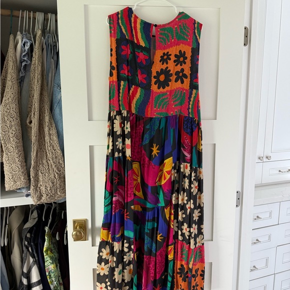 Anthropologie farm Rio sleeveless patchwork print Maxi Dress - Picture 2 of 3